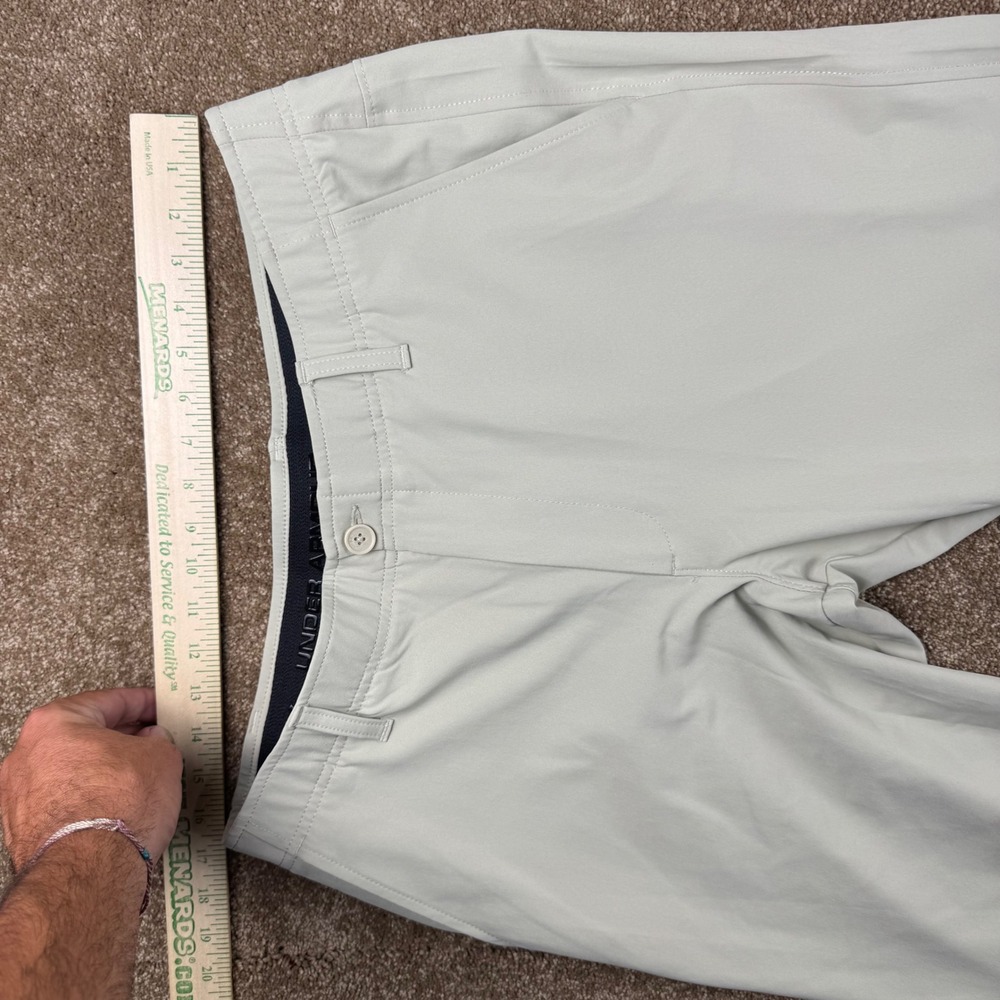 Under Armour Mens Golf Pants 36x36 Khaki Stone Performance Stretch Chino - Picture 3 of 13
